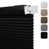 Sulugood No Drill No Tools Blackout Cellular Shades Easy to Install for Indoor Windows Cordless Honeycomb Blinds Thermal Insulated Noise Reduction,Black,36" W x 80" H view 1