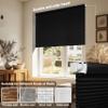 Sulugood No Drill No Tools Blackout Cellular Shades Easy to Install for Indoor Windows Cordless Honeycomb Blinds Thermal Insulated Noise Reduction,Black,36" W x 80" H view 2