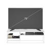 Furinno Moretti TV Stand, 3-Tier Metal Frame Modern Entertainment Center, Open Shelf TV Console for TV up to 70 Inch, for Living Room, Bedroom, Solid White view 3