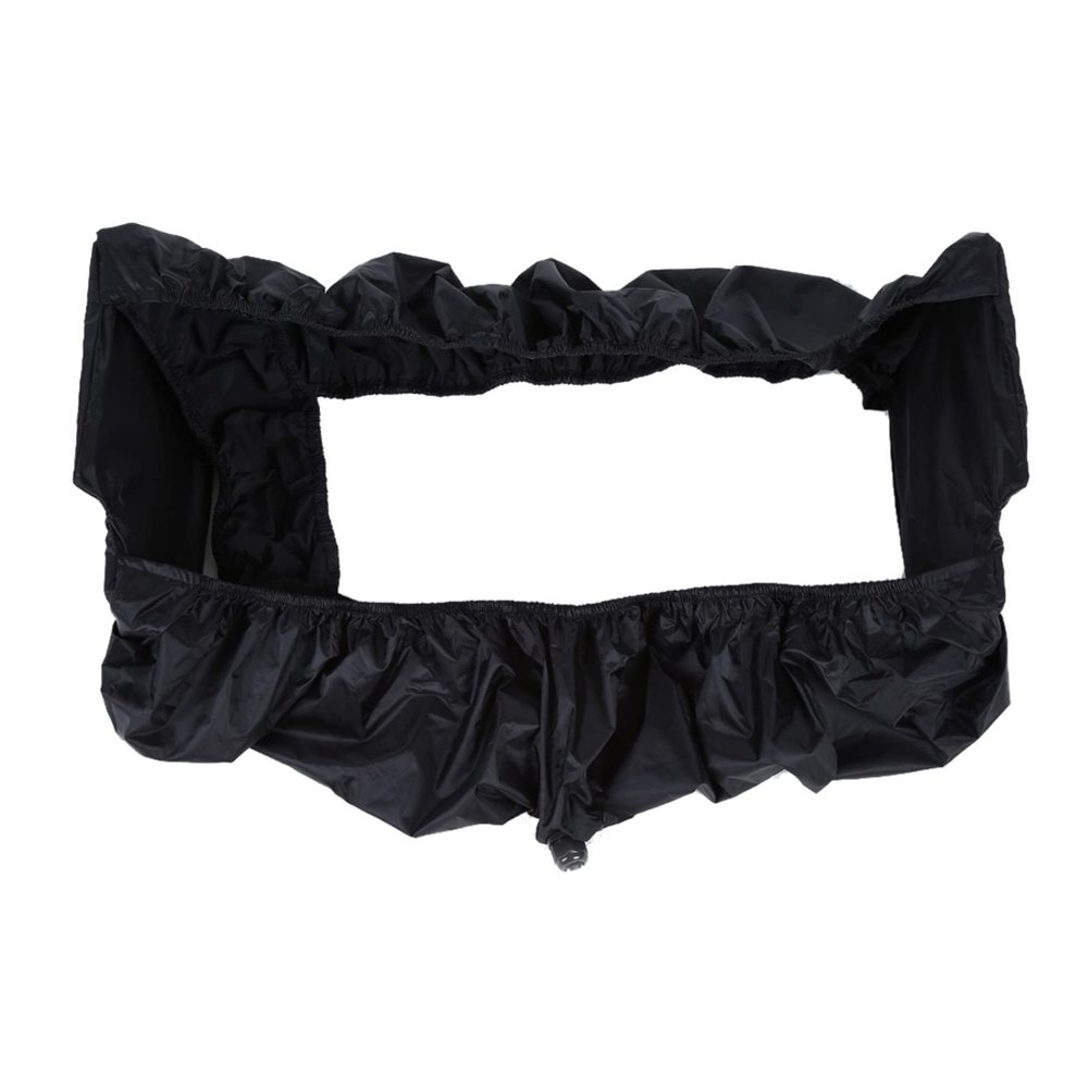 Beufee Air Conditioner Cover, Black Waterproof Cover Dust Clean Protector Bag Mini Split Bag Washing Protector Water Pipes