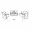 UOCFYK Electric Power Recliner Loveseat Set Living Room Furniture, Comfy Home Theater Breathing Leather Seating with USB 2.0 Charging Ports, LED Light Strips, Mid Console and Cupholders (White) view 2