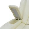 UOCFYK Electric Power Recliner Loveseat Set Living Room Furniture, Comfy Home Theater Breathing Leather Seating with USB 2.0 Charging Ports, LED Light Strips, Mid Console and Cupholders (White) view 3