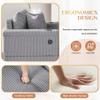 ONEMMLION Oversized Chaise Longue Chair Indoor with USB Charging Ports&Cup Holder, 42" W Corduroy Upholstered Deep Seat Sofa Couch with Ottoman, Comfy Reclining Reading Chair for Living Room, Grey view 4