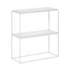 Furinno Moretti Modern Storage Shelves, 2-Tier Wide Stackable Book Shelf, Open Shelves, for Organization and Storage, Living Room, Garage, Home Office, Solid White view 4