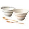 aito Seisakusho 113516 Spiral, Donburi Rice Bowl, Ramen Bowl (Diameter 6.7 x Depth 3.9 inches (17 x 10 cm), Gift, Tableware Set, Wooden Spoon Included, 7.1 inches (18 cm), Mino Ware, Dishwasher Safe, view 1