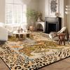 Vintage Tibetan Yellow Tiger Rug for Living Room Boho Leopard Print Rug 6x9 ft Animal Print Area Rug for Bedroom Tiger Carpet Non-Slip Washable Mat view 2