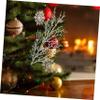 OSOLADY Xmas Plastic Leaves Artificial Leaves Decorations 10pcs Props for Christmas Tree view 4