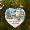 Baby's 3RD Christmas Ceramic Ornament Gift, Personalized Dino Baby's Third Christmas Ornaments, Custom Date & Name Baby Ornament Gifts for Grandkids Boy Girl, Dinosaur Ceramic Ornament Christmas 2026 view 3
