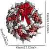 Christmas Wreath with Ball Ornament Artificial Floral Wreath Winter Wreath Xmas Front Door Wreath Xmas Tree Hanger for Xmas Festival Door Wall Windows Decor - 45cm view 2