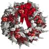 Christmas Wreath with Ball Ornament Artificial Floral Wreath Winter Wreath Xmas Front Door Wreath Xmas Tree Hanger for Xmas Festival Door Wall Windows Decor - 45cm view 3