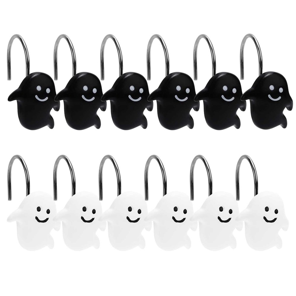 12PCS Halloween Ghost Shower Curtain Hooks
