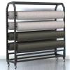GEeLky Commercial Fabric Roll Storage Rack with Adjustable Hanging Rod, Movable Heavy Duty Steel Organizer Holder with Wheels for Vinyl Spool/Leather Roll/Window Film/Wallpaper Displays(130cm,8 rods) view 1
