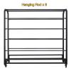 GEeLky Commercial Fabric Roll Storage Rack with Adjustable Hanging Rod, Movable Heavy Duty Steel Organizer Holder with Wheels for Vinyl Spool/Leather Roll/Window Film/Wallpaper Displays(130cm,8 rods) view 2