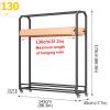 GEeLky Commercial Fabric Roll Storage Rack with Adjustable Hanging Rod, Movable Heavy Duty Steel Organizer Holder with Wheels for Vinyl Spool/Leather Roll/Window Film/Wallpaper Displays(130cm,8 rods) view 3