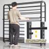 Commercial Fabric Roll Storage Rack with Adjustable Hanging Rod, Movable Car Color Change Film Organiser Holder with Wheels for Vinyl Rolls/Leather Rolls/Window Film/Wallpaper Displays(130cm,16 rods) view 4