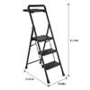 Folding Step Stool with Project Tray, Multi-Use Step Ladder 300 Lbs Capacity Space Saving Step Stool with Non Slip Wide Pedals for Home Kitchen Office Library view 2