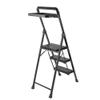 Folding Step Stool with Project Tray, Multi-Use Step Ladder 300 Lbs Capacity Space Saving Step Stool with Non Slip Wide Pedals for Home Kitchen Office Library view 3