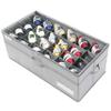 LUVHOMEE Shoe Organizer for Closet, Fits 24 Pairs, Large Shoe Box Storage Containers, Clear Foldable Shoe Storage Bins w/Bottom Support, Space Saving Closet Shoes Holder w/Reinforced Handles, Gray view 1