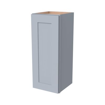 CozyHommie RTA Shaker Style Solid Wood Single Door Wall Cabinet-1 Door and 2 Shelves for Kitchen Storage, Bathroom, Medicine Cabinet (Gray 21W12D30H)