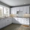 CozyHommie RTA Shaker Style Solid Wood Single Door Wall Cabinet-1 Door and 2 Shelves for Kitchen Storage, Bathroom, Medicine Cabinet (White 12W12D36H) view 2