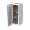 CozyHommie RTA Shaker Style Solid Wood Single Door Wall Cabinet-1 Door and 2 Shelves for Kitchen Storage, Bathroom, Medicine Cabinet (White 12W12D36H) view 4