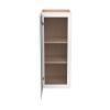 CozyHommie RTA Shaker Style Solid Wood Single Door Wall Cabinet-1 Door and 2 Shelves for Kitchen Storage, Bathroom, Medicine Cabinet (Origami White 15W12D36H) view 3