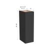 CozyHommie RTA Shaker Style Solid Wood Single Door Wall Cabinet-1 Door and 2 Shelves for Kitchen Storage, Bathroom, Medicine Cabinet (Charcoal Black 18W12D30H) view 3