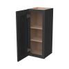 CozyHommie RTA Shaker Style Solid Wood Single Door Wall Cabinet-1 Door and 2 Shelves for Kitchen Storage, Bathroom, Medicine Cabinet (Charcoal Black 18W12D30H) view 4