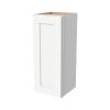 CozyHommie RTA Shaker Style Solid Wood Single Door Wall Cabinet-1 Door and 2 Shelves for Kitchen Storage, Bathroom, Medicine Cabinet (Origami White 18W12D36H) view 1