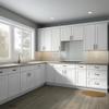CozyHommie RTA Shaker Style Solid Wood Single Door Wall Cabinet-1 Door and 2 Shelves for Kitchen Storage, Bathroom, Medicine Cabinet (Origami White 18W12D36H) view 2