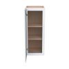 CozyHommie RTA Shaker Style Solid Wood Single Door Wall Cabinet-1 Door and 2 Shelves for Kitchen Storage, Bathroom, Medicine Cabinet (White 9W12D36H) view 3