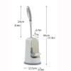 Plastic Toilet BrushToilet Bowl Scrubber,Toilet Brush Toilet Brushes and Brush Holders Double Bristles Quick Dry Deep Cleaning Add Long Handle view 2