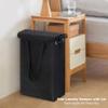 45L Laundry Hamper with Lid:Collapsible Laundry Basket with Lid to Save Space,Freestanding Large Dirty Clothes Hamper,Slim Laundry Hamper for Dorm Bedroom Bathroom Laundry Room (Black) view 2