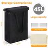 45L Laundry Hamper with Lid:Collapsible Laundry Basket with Lid to Save Space,Freestanding Large Dirty Clothes Hamper,Slim Laundry Hamper for Dorm Bedroom Bathroom Laundry Room (Black) view 3