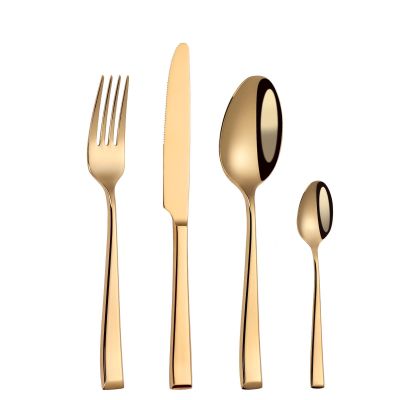 64-Piece Gold Silverware Set for 16, Heavy Duty Stainless Steel Solid Flatware Cutlery,Modern & Elegant Forks and Spoons Dinnerware Utensil Sets for Home/Hotel/Wedding, Mirror Polished Dishwasher Safe
