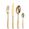 64-Piece Gold Silverware Set for 16, Heavy Duty Stainless Steel Solid Flatware Cutlery,Modern & Elegant Forks and Spoons Dinnerware Utensil Sets for Home/Hotel/Wedding, Mirror Polished Dishwasher Safe view 1