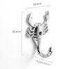 ZJkHAOJ Coat Hooks for Wall 4 Pack Small Animal Hook Decorative Wall Hook Bright Silver Zinc Alloy Coat Hook Suitable for Bedroom Living Room Bathroom Kitchen (NO.178)(Scorpion 90mm) view 2