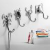 ZJkHAOJ Coat Hooks for Wall 4 Pack Small Animal Hook Decorative Wall Hook Bright Silver Zinc Alloy Coat Hook Suitable for Bedroom Living Room Bathroom Kitchen (NO.178)(Scorpion 90mm) view 4