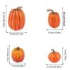 HELLORSO 7Pcs Artificial Pumpkins Faux Foam Fall Harvest Pumpkin Halloween Thanksgiving Decorations Indoor for Home, Lifelike Simulation Foam Pumpkins Set Fall Harvest Home Party Supplies (Orange) view 4