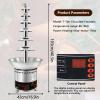 AIZYR Commercial Chocolate Fountain Stainless Steel Electric Chocolate Fountain Machine Hot Fondue Fountain Machine for Chocolate, BBQ Sauce, Cheese, Liqueurs,7 Tiers view 3