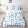 Feelyou Blue Bowknot Comforter Set 7 Pieces Dreamy Princess Style Bedding Set Full Size Bedroom Decor Girly Cute Bow Bed in a Bag Kawaii Bow-tie Bed Set with Comforter, Sheet Set, Pillowcases view 1