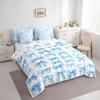 Feelyou Blue Bowknot Comforter Set 7 Pieces Dreamy Princess Style Bedding Set Full Size Bedroom Decor Girly Cute Bow Bed in a Bag Kawaii Bow-tie Bed Set with Comforter, Sheet Set, Pillowcases view 2