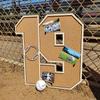 Personalized Sports Number Cork Board Sign Custom Sport Pin Team Award Display Board Brooch Pin Storage Board Office Home Photo Display Sign for Festival Christmas Gift view 4