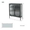 Direct Wicker Short 2-Door 3 Shelf Steel Accent Cabinet with Fluted Glass-Black view 2