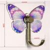 ZJkHAOJ Wall Mounted Coat Rack 4 Pack Aluminum Alloy Hook Colorful Butterfly Hook Strong Self-Adhesive Coat Hook for Wall Suitable for Bathroom Kitchen Towel Bedroom Door Hook (NO.50)(Pink) view 2