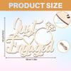AHANDMAKER Just Engaged Wooden Sign, Diamond Ring Engagement Decorative Sign, Wood Letters Sign, Wall Hanging Photo Prop for Bachelorette Bridal Shower Engagement Party Wedding Decor, 9.29x11.8" view 2