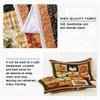 Autumn Maple Leaves Pumpkin Patchwork Plaid Quilt - Fall Throw Blanket & Comforter Set - Full Size Quilted Bedding view 4