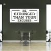 Be Stronger than Your Excuses Metal Wall Art, Metal Gym Sign, Gym Motivational Wall Art, Home Gym Wall Art, Workout Room Decor, Gifts for Fitness Lovers, Metal Gym Signs for Home Gym (White, 59"x28"|150x70cm) view 1