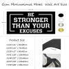 Be Stronger than Your Excuses Metal Wall Art, Metal Gym Sign, Gym Motivational Wall Art, Home Gym Wall Art, Workout Room Decor, Gifts for Fitness Lovers, Metal Gym Signs for Home Gym (White, 59"x28"|150x70cm) view 4