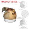 HCLYvexiria Santa Hat for Adults Light Up Christmas Hat Cottage by The Sea Xmas Hats Plush Santa Hat with LED Lights view 3